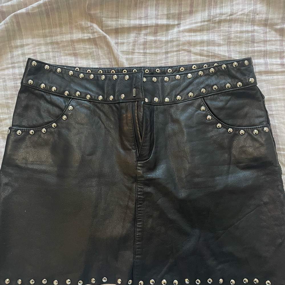Steve Madden Black Embellished Mini Pencil Skirt